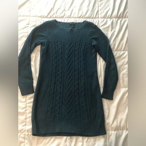 Long tall sally size m medium cotton sweater dress cable knit